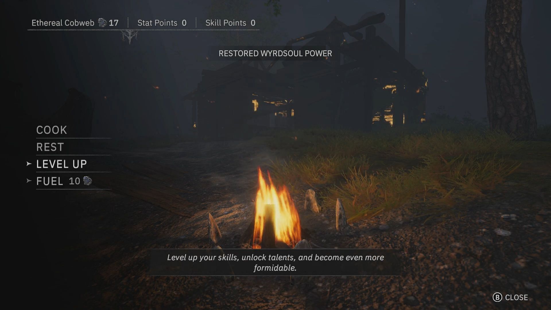 Bonfire in Tainted Grail (Image via Awaken Realms || YouTube/@JasonsVideoGamesSource)
